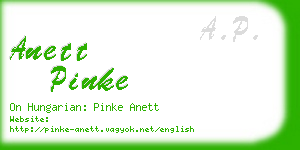 anett pinke business card